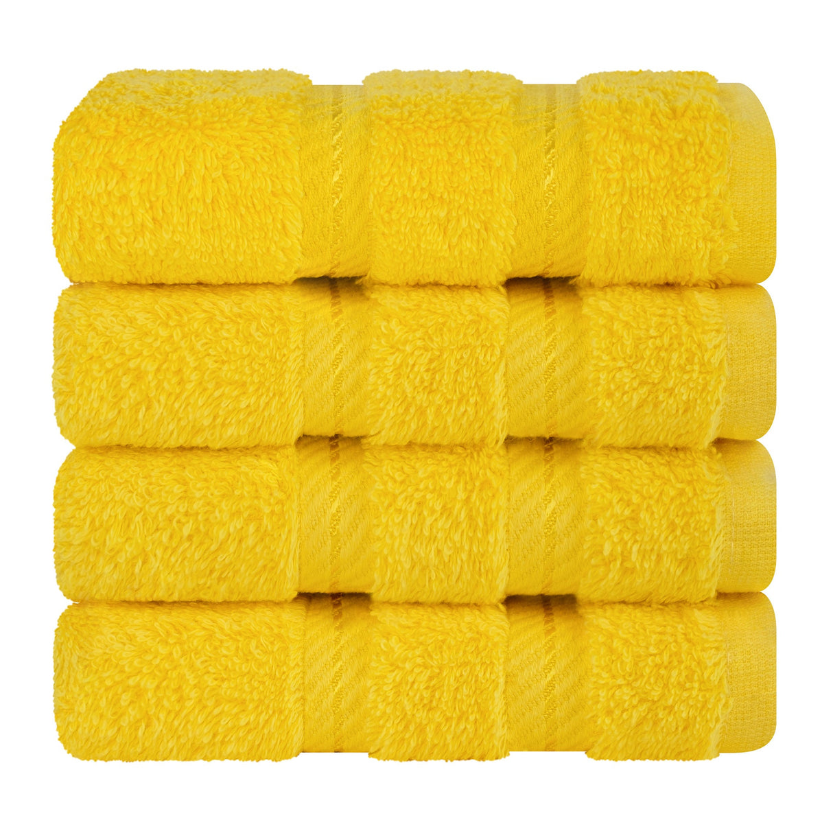 4 Piece 100% Cotton Softness, Elegance, Comfort Washcloth Turkish Towel Set