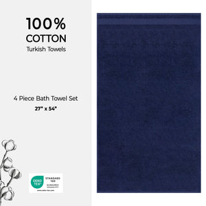 American Soft Linen Bekos 100% Cotton Turkish Towels, 4 Piece Bath Towel Set