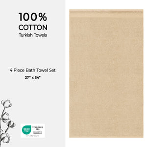American Soft Linen Bekos 100% Cotton Turkish Towels, 4 Piece Bath Towel Set