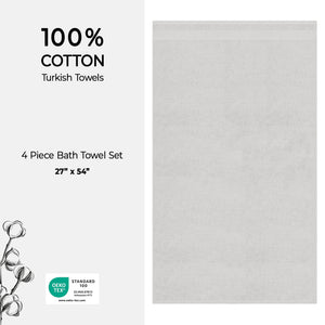 American Soft Linen Bekos 100% Cotton Turkish Towels, 4 Piece Bath Towel Set