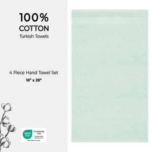 American Soft Linen Bekos 100% Cotton Turkish Towels, 4 Piece Hand Towel Set