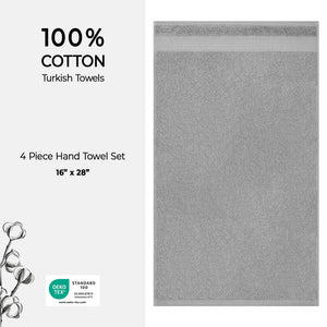 American Soft Linen Bekos 100% Cotton Turkish Towels, 4 Piece Hand Towel Set