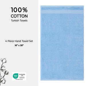 American Soft Linen Bekos 100% Cotton Turkish Towels, 4 Piece Hand Towel Set