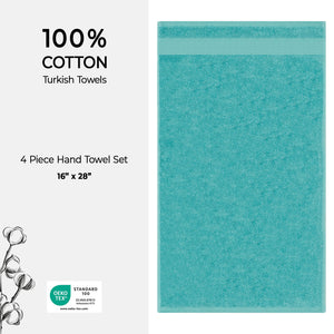 American Soft Linen Bekos 100% Cotton Turkish Towels, 4 Piece Hand Towel Set