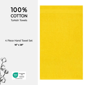 American Soft Linen Bekos 100% Cotton Turkish Towels, 4 Piece Hand Towel Set