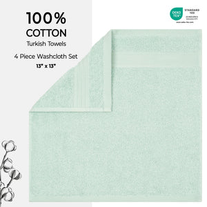 American Soft Linen Bekos 100% Cotton Turkish Towels, 4 Piece Washcloth Towel Set