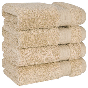 American Soft Linen Bekos 100% Cotton Turkish Towels, 4 Piece Washcloth Towel Set