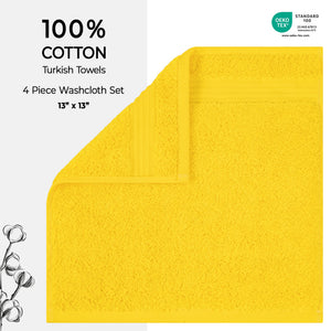 American Soft Linen Bekos 100% Cotton Turkish Towels, 4 Piece Washcloth Towel Set