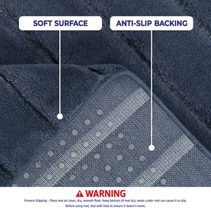American Soft Linen Katiy Bath Rug – 21x34 Inches Non-Slip Premium Cotton Comfort - Bath Mats for Bathroom