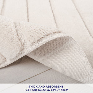 American Soft Linen Katiy Bath Rug – 21x34 Inches Non-Slip Premium Cotton Comfort - Bath Mats for Bathroom