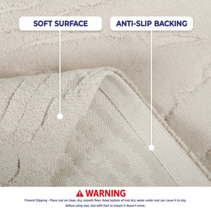 American Soft Linen Lovi Bath Rug – 21"x34" Premium Cotton, Non-Slip Design - Bath Mats for Bathroom