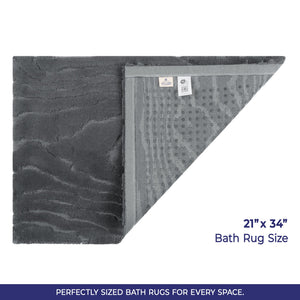 American Soft Linen Lovi Bath Rug – 21"x34" Premium Cotton, Non-Slip Design - Bath Mats for Bathroom