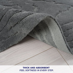 American Soft Linen Lovi Bath Rug – 21"x34" Premium Cotton, Non-Slip Design - Bath Mats for Bathroom