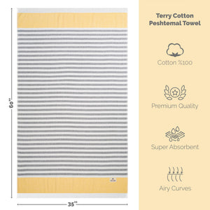 Mediterranean 100% Cotton Turkish Peshtemals, 35" x 60",  Modern & Traditional Turkish Bath Towels