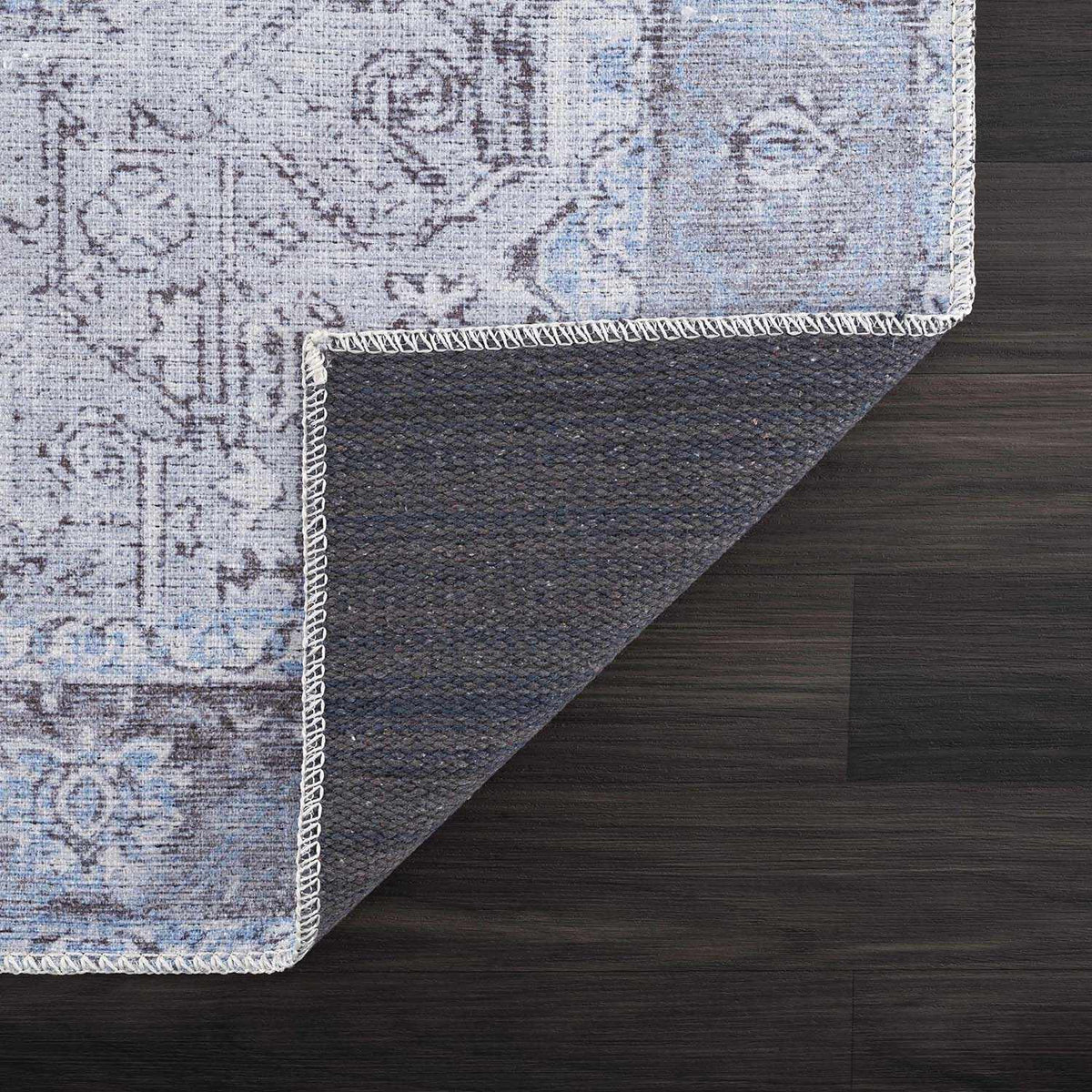 Boutique Rugs Ice Blue Flat Pile Washable Rug - view 5