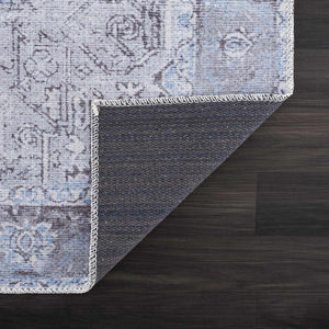 Boutique Rugs Ice Blue Flat Pile Washable Rug - view 5
