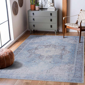 Boutique Rugs Ice Blue Flat Pile Washable Rug - view 8