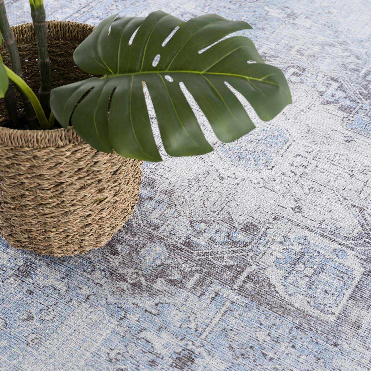 Boutique Rugs Ice Blue Flat Pile Washable Rug - view 7