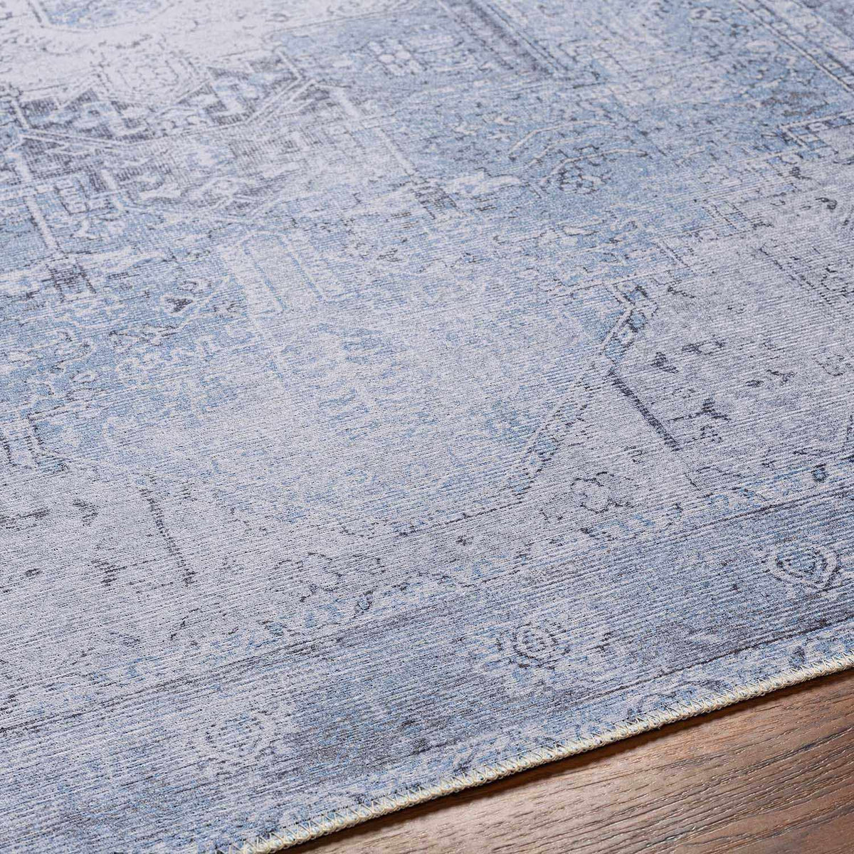 Boutique Rugs Ice Blue Flat Pile Washable Rug - view 15