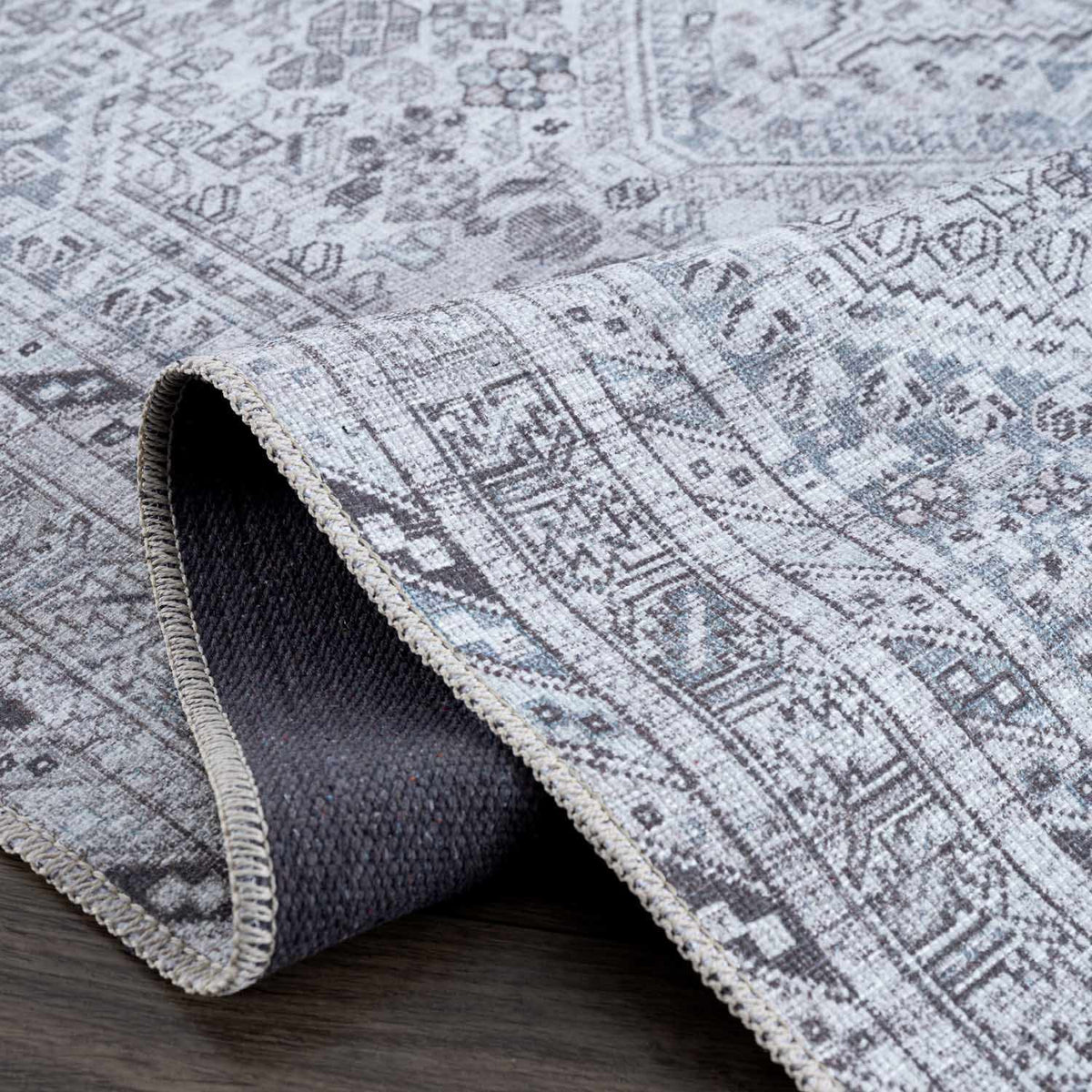 Boutique Rugs Barny Gray Denim Washable Rug - view 7