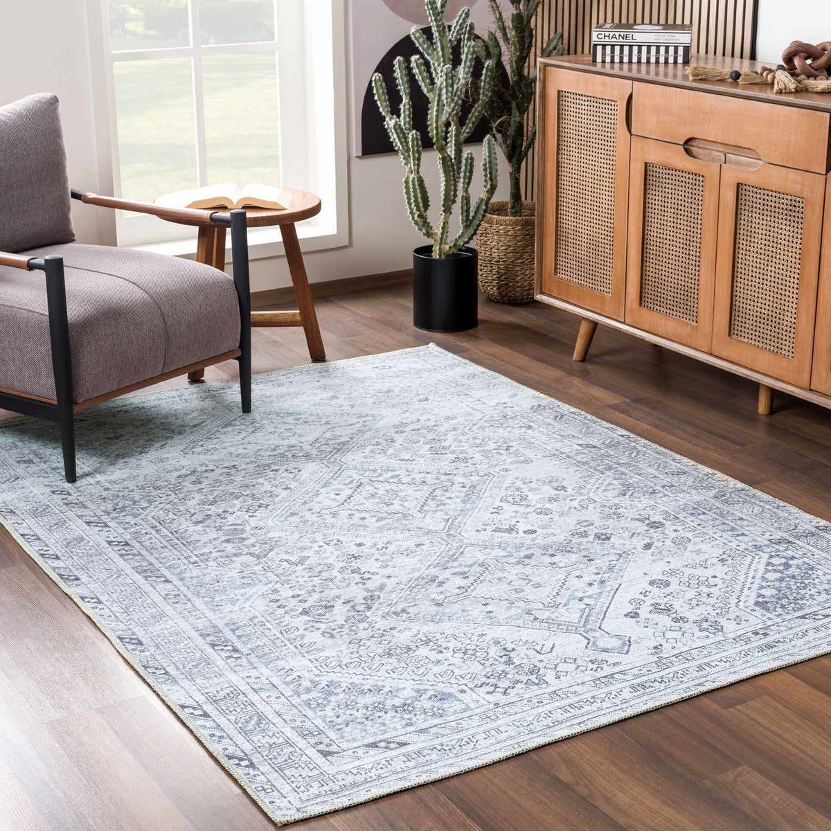 Boutique Rugs Barny Gray Denim Washable Rug - view 3