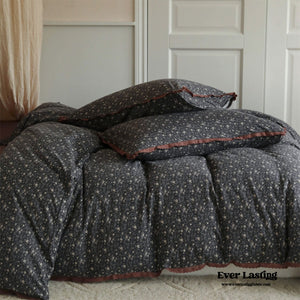 Anaya Rose French Vintage Bedding Set Black + Brown
