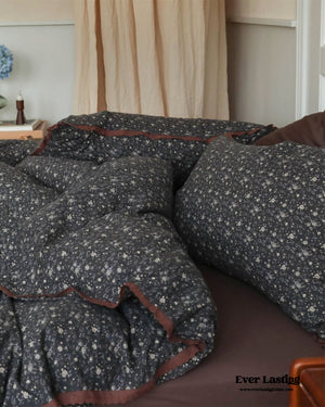 Anaya Rose French Vintage Bedding Set Black + Brown