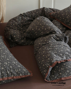 Anaya Rose French Vintage Bedding Set Black + Brown