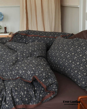Ever Lasting Anaya Rose French Vintage Bedding Set / Black + Brown - view 5
