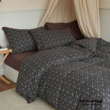Anaya Rose French Vintage Bedding Set / Black + Brown