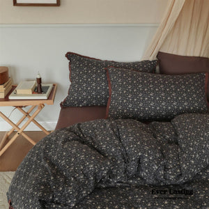 Anaya Rose French Vintage Bedding Set Black + Brown