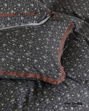 Anaya Rose French Vintage Bedding Set Black + Brown