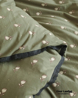 Ever Lasting Anaya Rose French Vintage Bedding Set / Black + Brown - view 13