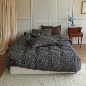 Anaya Rose French Vintage Bedding Set Black + Brown