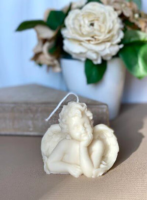 Angel Soy Wax Candle - Handcrafted Decorative Gift for Home and Soul