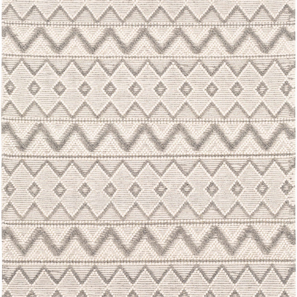 Whittington Gray&Cream Wool Rug - Clearance