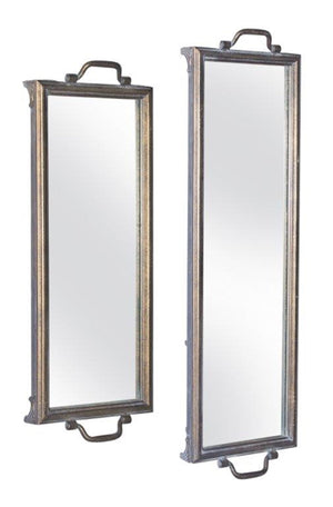 Antique-Style-Mirror-Tray-or-Wall-Decor-(Set-of-2)-Decorative-Plaques