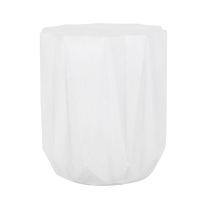 Outdoor Lightweight Concrete Side Table - Antique White - Best Buy Furniture
