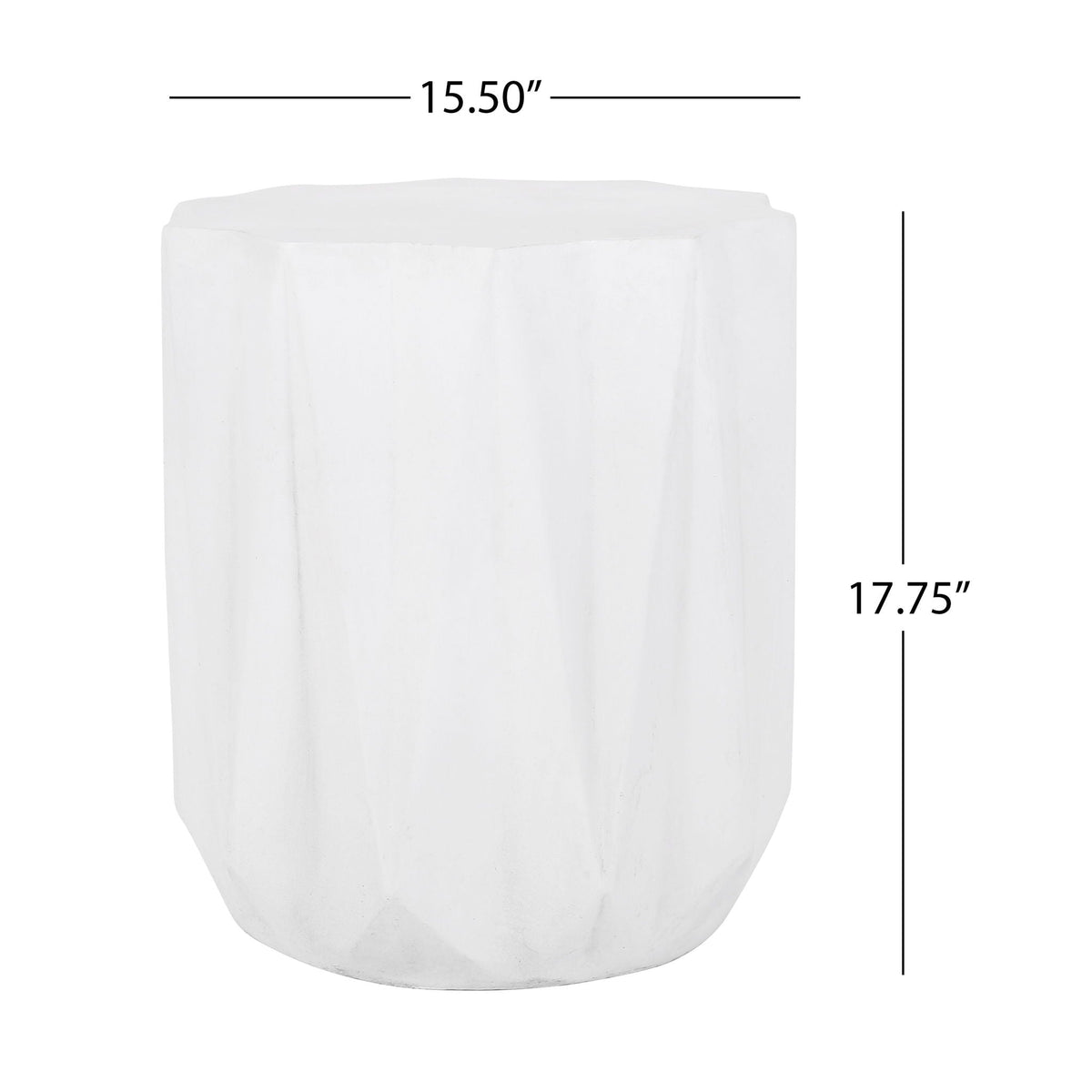 Outdoor Lightweight Concrete Side Table - Antique White - Best Buy Furniture