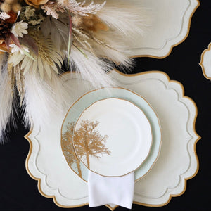 Arista Ivory Rectangle Fabric Placemat