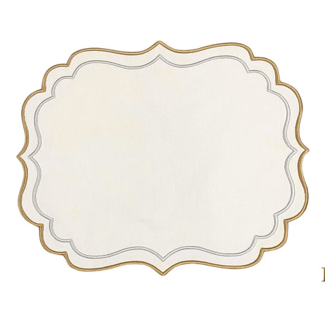 Arista Ivory Rectangle Fabric Placemat