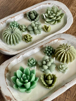 Arizona Dream Cactus Wooden Bowl Candle