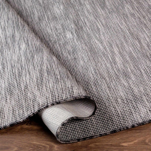 Aroona Black&Taupe Striped Flatweave Carpet - Clearance