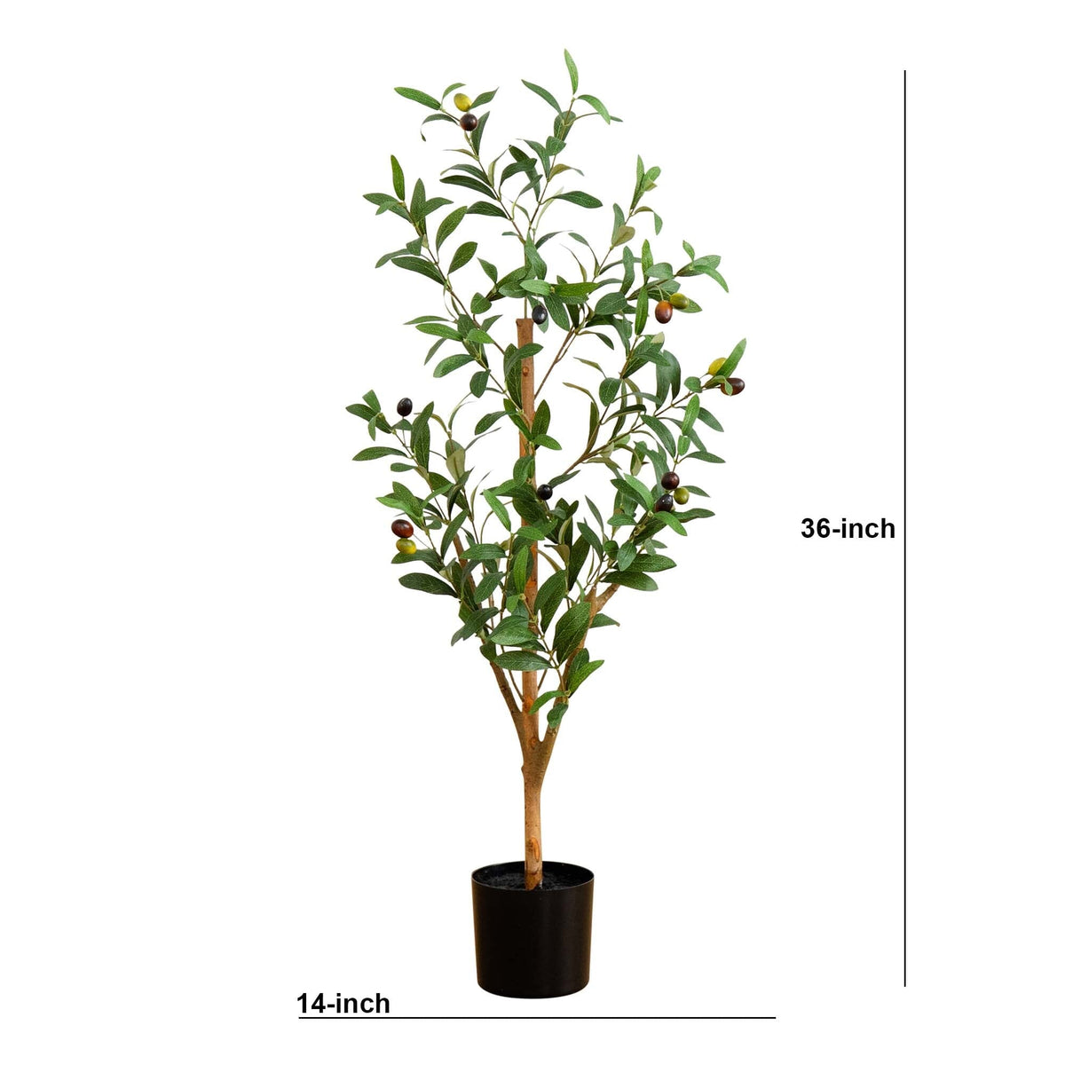 Nearly Natural 3’ Artificial Olive Tree with Natural Trunk - view 6