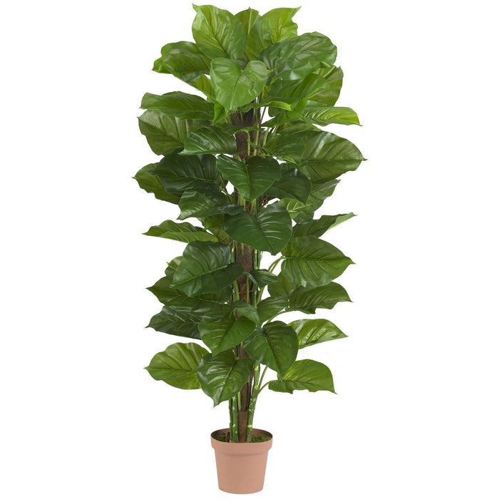 Nearly Natural 63" Artificial Large Leaf Philodendron Silk Plant (Real Touch)