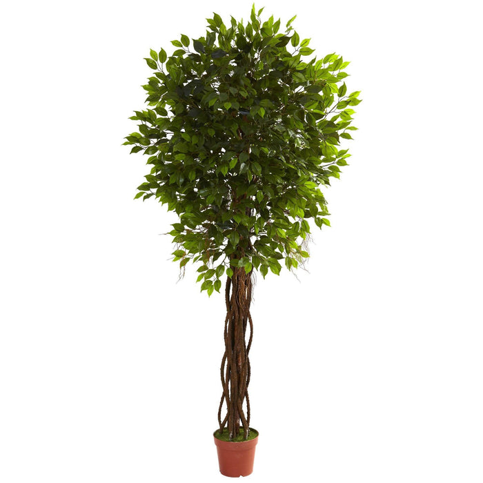 Nearly Natural 7.5' Ficus Tree UV Resistant (Indoor/Outdoor)