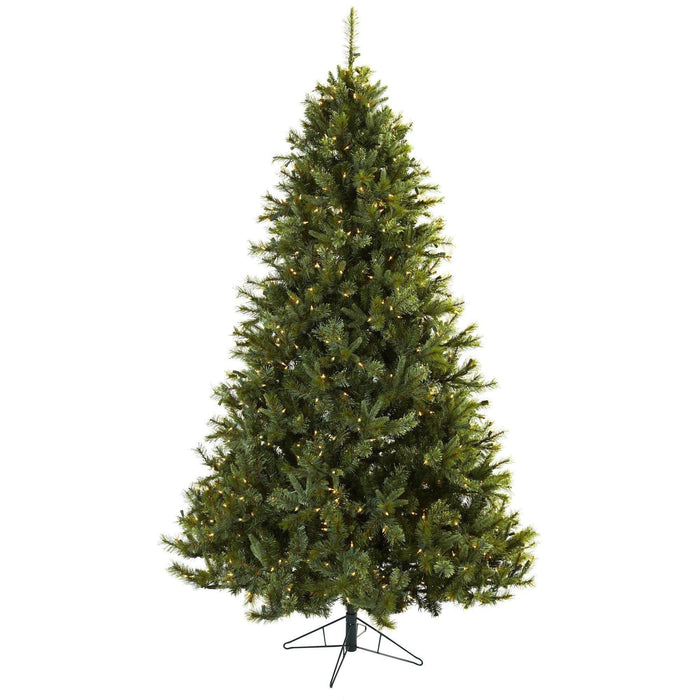 Nearly Natural 7.5' Majestic Multi-Pine Christmas Tree w/Clear Lights