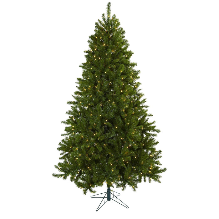 Nearly Natural 7.5’ Windermere Christmas Tree w/Clear Lights