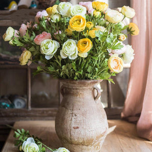 Artificial Flower Buttercup Flower Stem 28" Tall