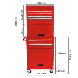 ARTMAN 6 Drawer Lockable Tool Cabinet with Detachable Toolbox - view 3